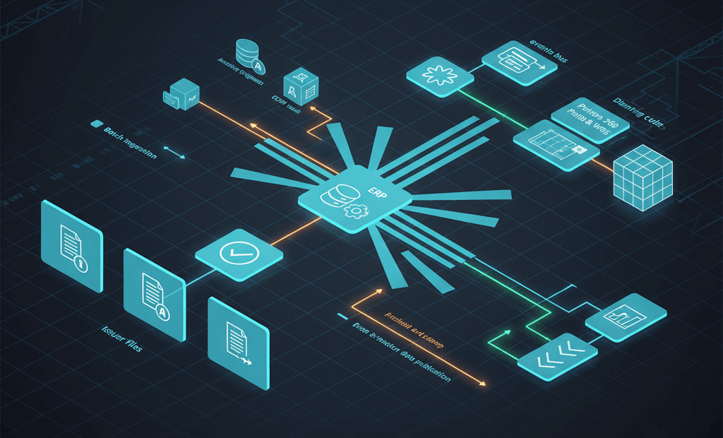 Financial ingestion and project master synchronization—reference architecture
